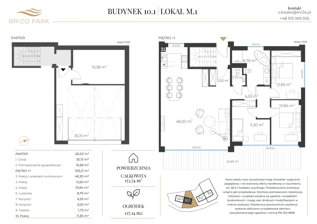 Apartament M.1 – Budynek 10.1 Karta 1